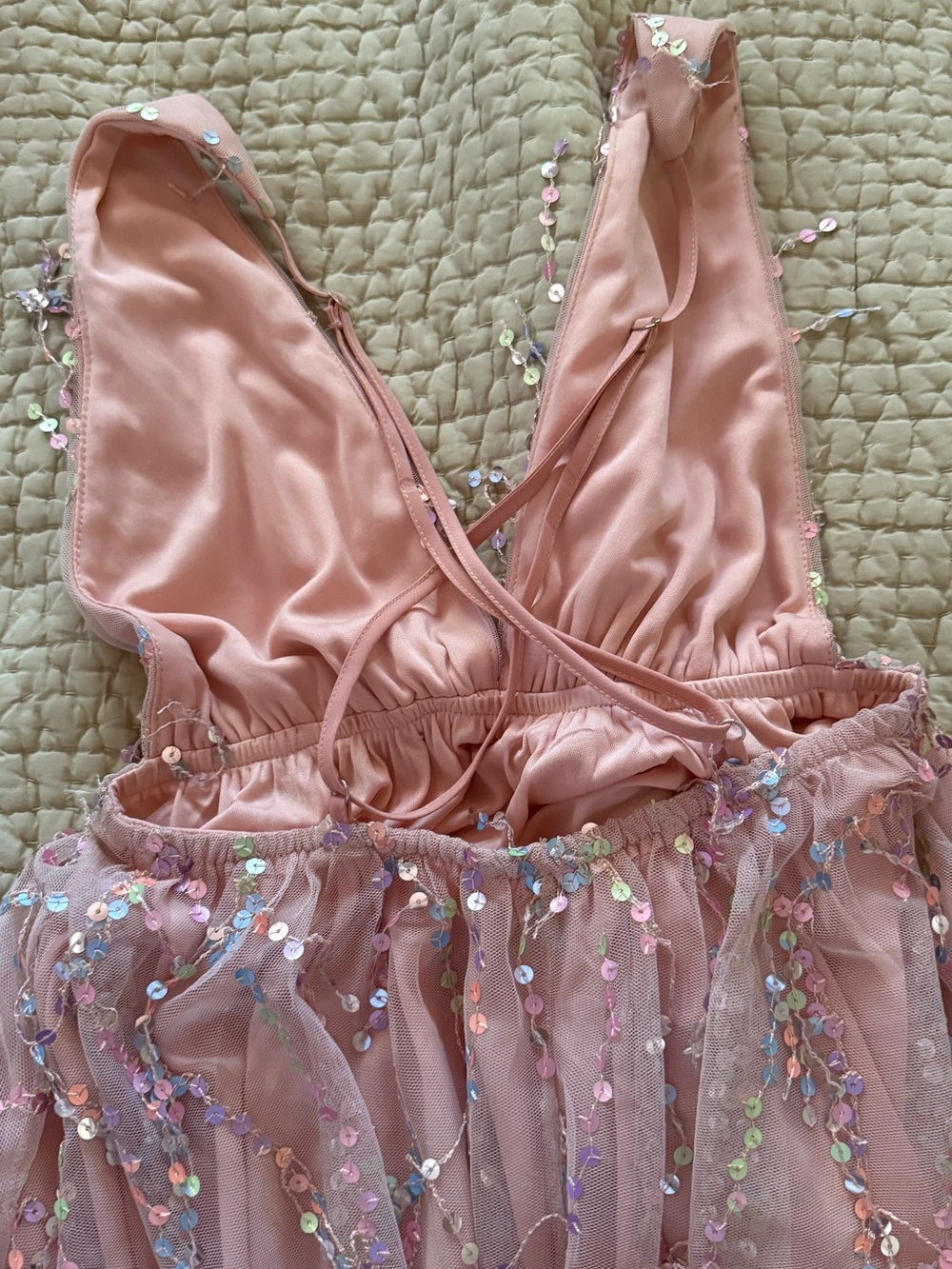 Hello Molly Pink Sequin Tulle Mini Dress - Picture 5 of 8
